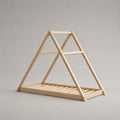 Lit cabane enfant tipi 90 x 200 cm bois de pin massif naturel avec sommier à lattes
